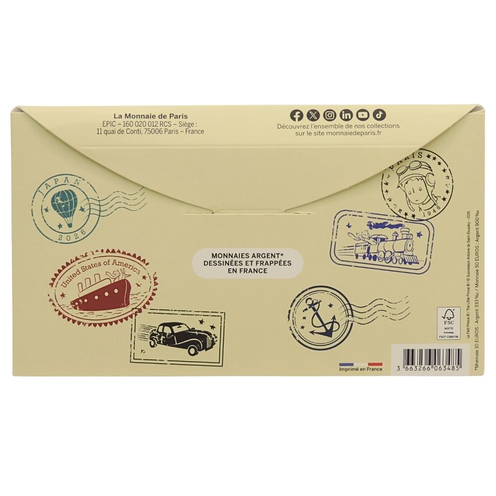 Collection duo 10€ & 50€ Le Petit Prince - Argent