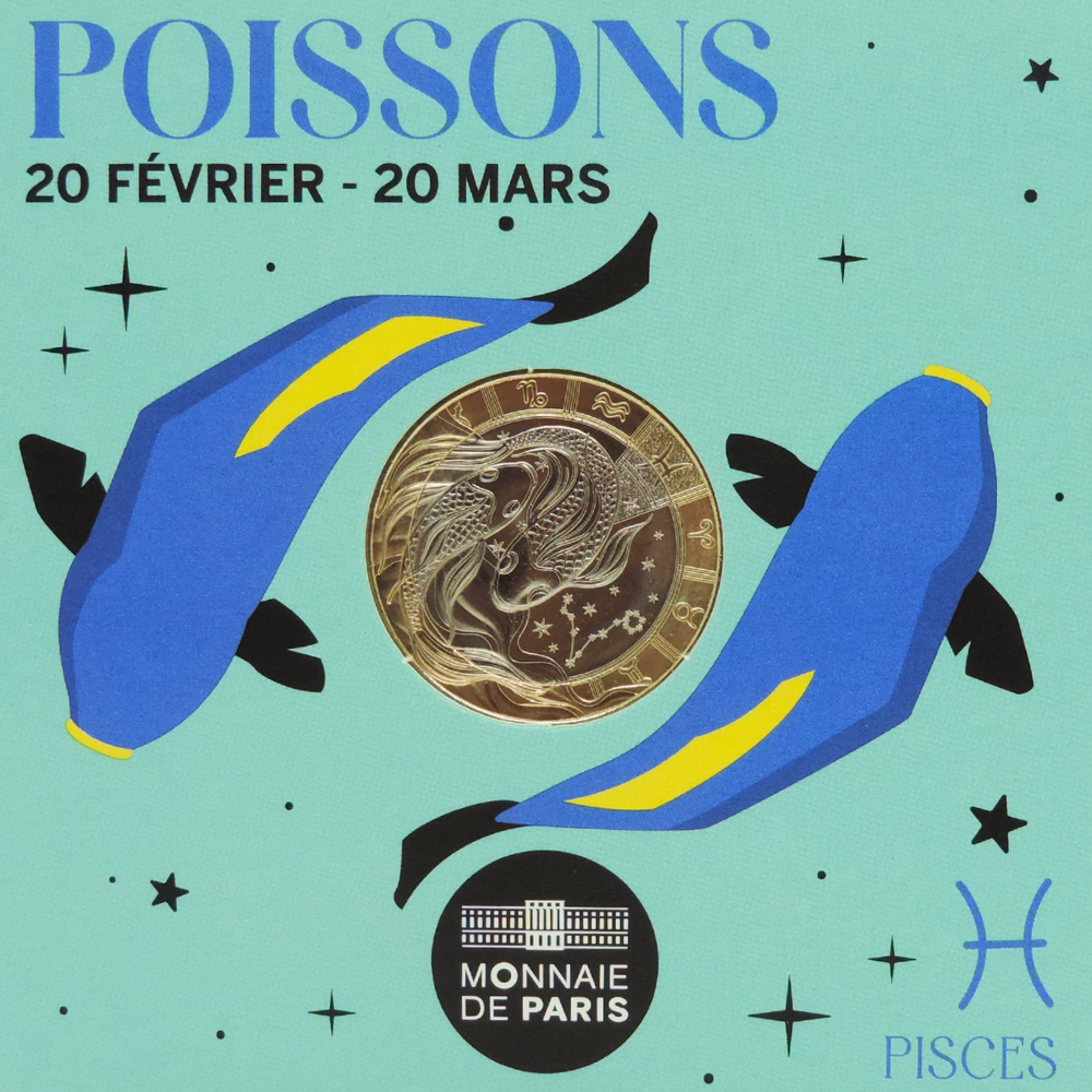 Pièce 5 Euros Poissons - Collection Astro 2026 Édition Limitée Numérotée