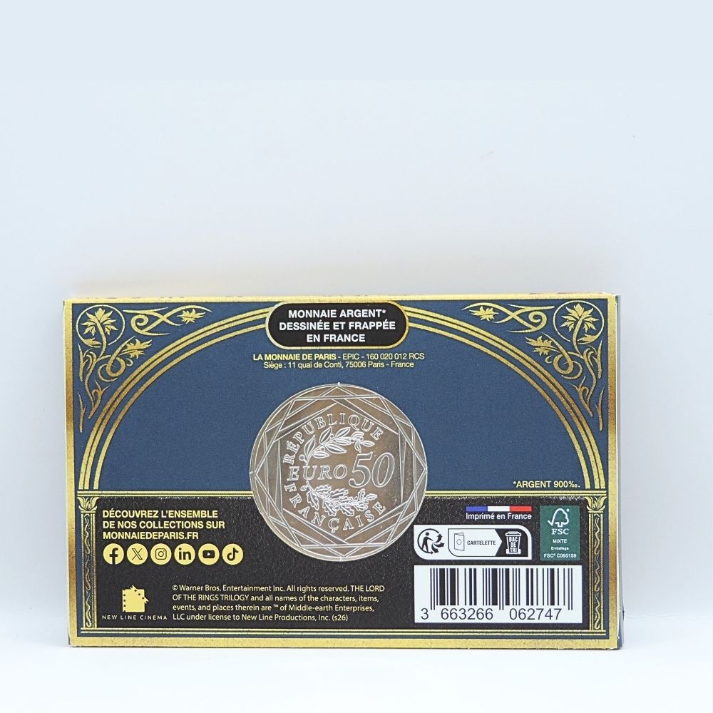 Collection Le Seigneur des Anneaux  2/4 – Monnaie 50€ Argent « Aragorn & Minas Tirith »