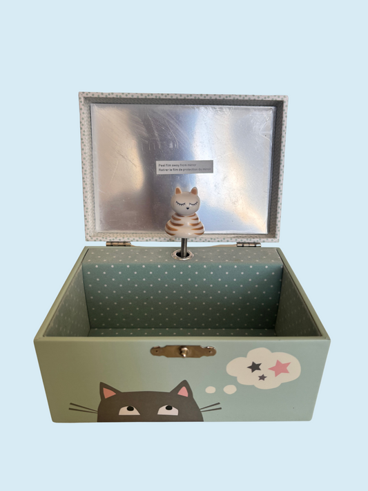 Boîte à Bijoux Musicale – Chaton Rêveur - KADO Gallerie