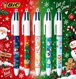 Stylos BIC 4 Couleurs rechargeables édition limitée de Noël