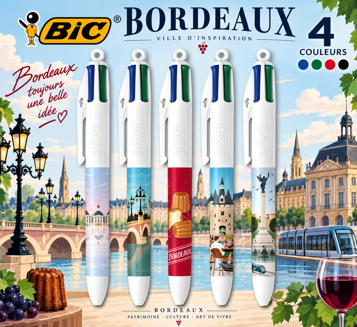 Collection BIC 4 Couleurs -Édition Bordeaux