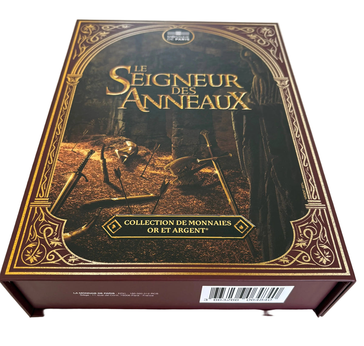 Détail de la couverture du coffret collector Le Seigneur des Anneaux 2026