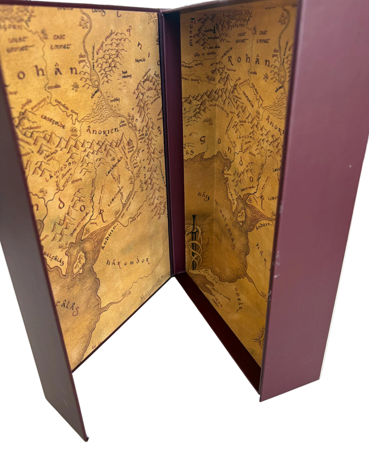 Coffret de collection Le Seigneur des Anneaux avec carte de la Terre du Milieu