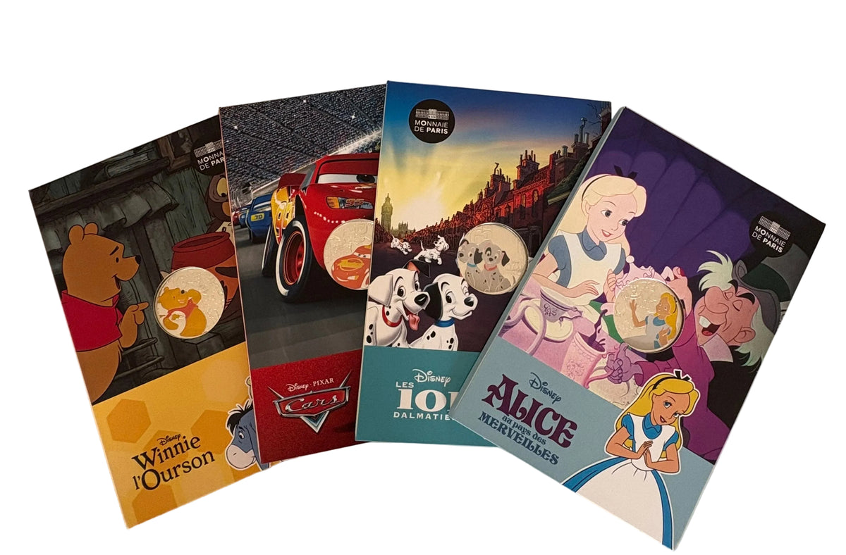 Monnaie collector Disney Winnie l'Ourson et Alice au Pays des Merveilles en argent colorisé