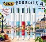 Coffret de 5 stylos BIC 4 Couleurs aux décors emblématiques de Bordeaux