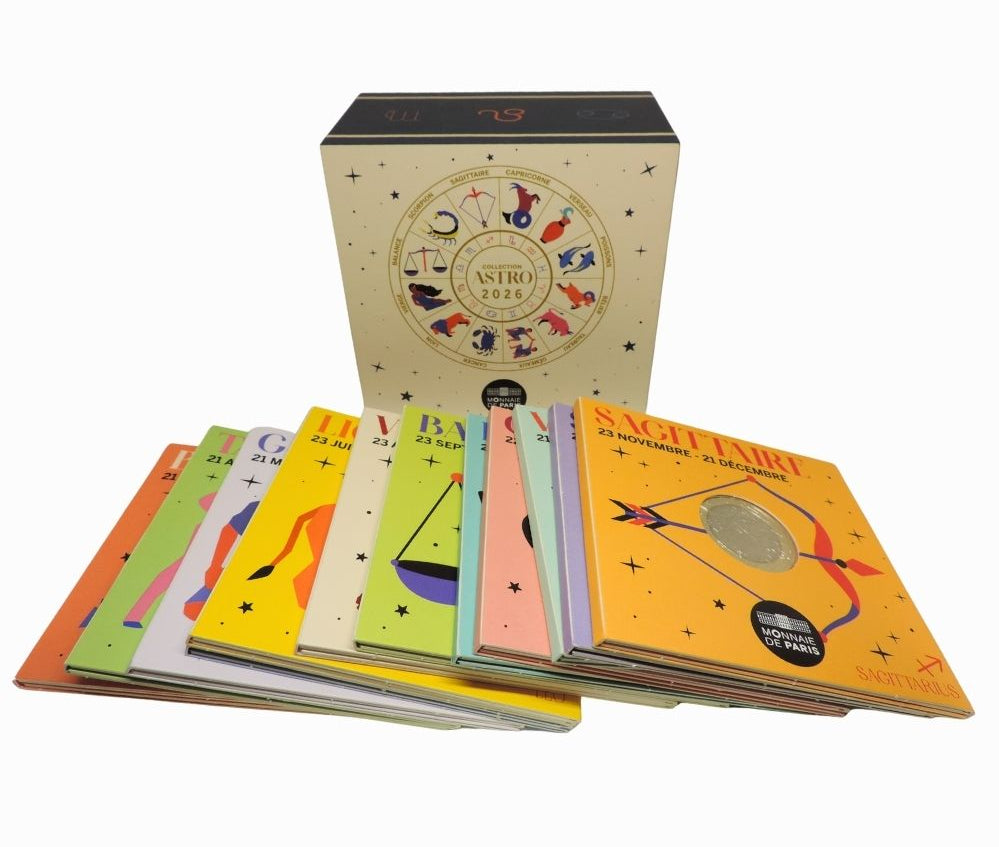 Juego completo de 12 piezas, 5 euros - Colección Zodiaco Astro 2026