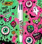 Détail du stylo multicolore BIC Petits Monstres pour Halloween
