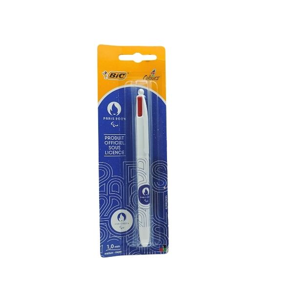 Stylo BIC Bleu 4 Couleurs – Édition Paris 2024