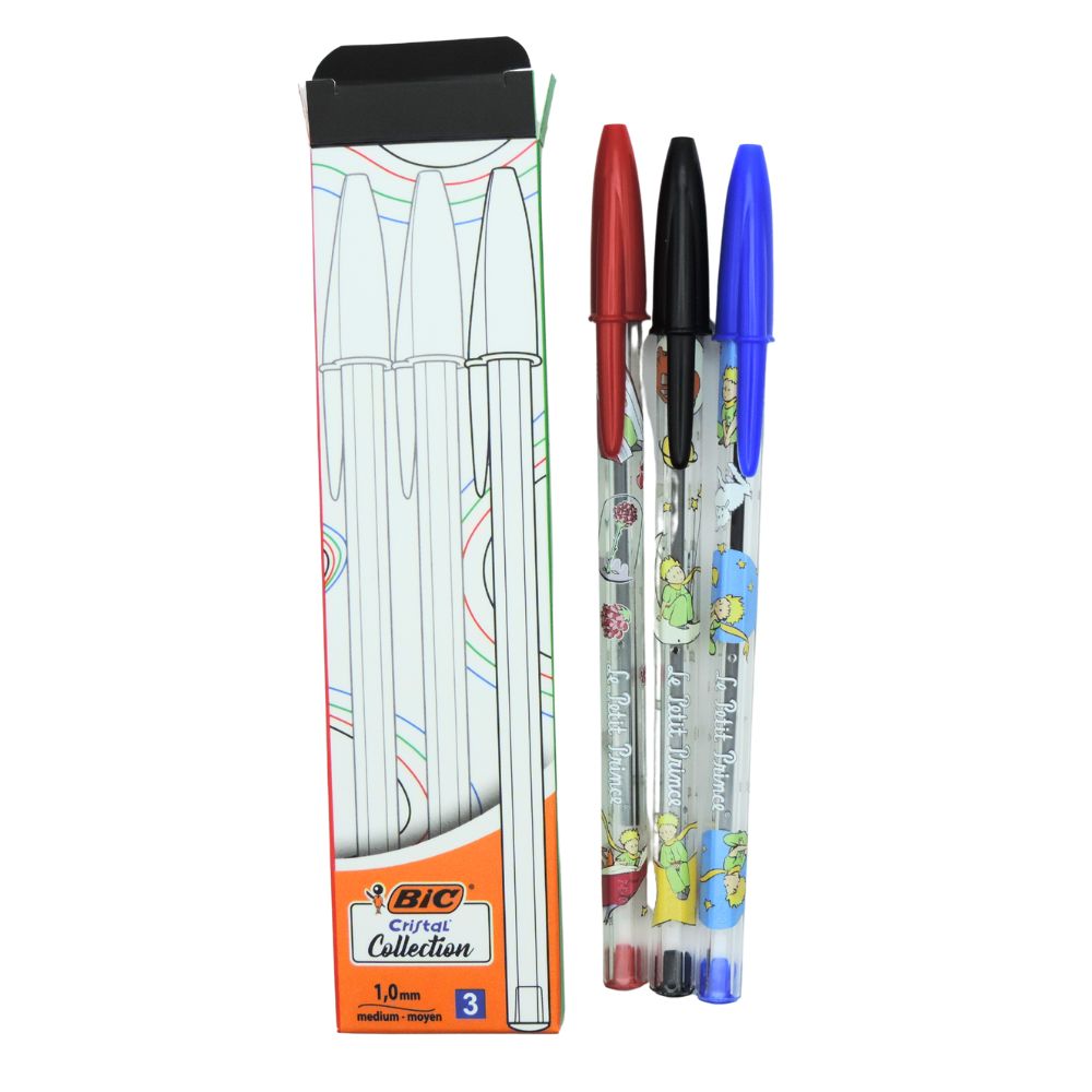 BIC Cristal Collection Le Petit Prince – Coffret 3 Stylos Bille Édition Collector
