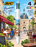 Stylo BIC 4 Couleurs décor Porte Cailhau de Bordeaux