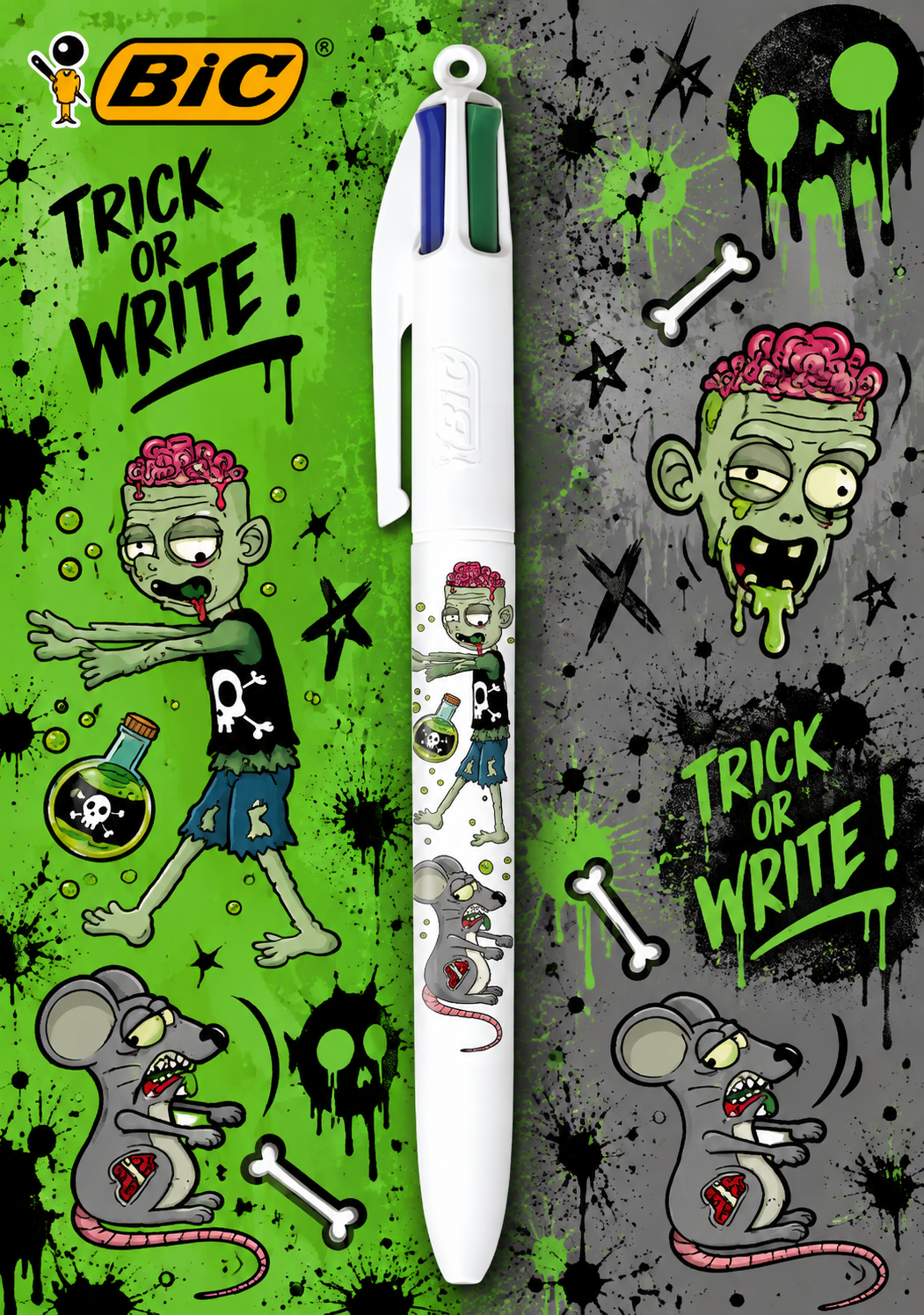Stylo collector BIC 4 Couleurs Petits Monstres avec quatre encres