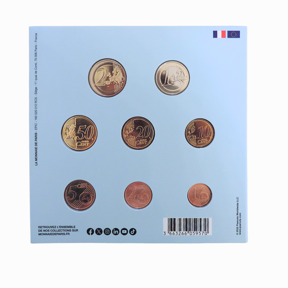 Miniset Euros Snoopy PEANUTS 75ème Anniversaire - BU 2025 Édition Limitée
