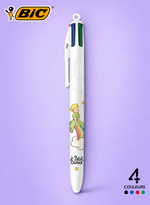 Détail des teintes arc-en-ciel du stylo BIC 4 Couleurs Le Petit Prince